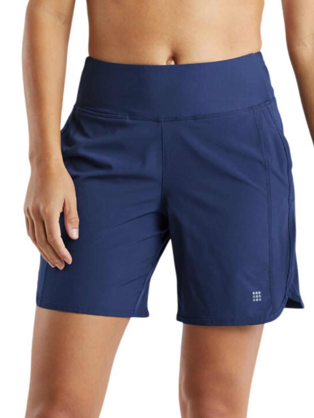 Title Nine The Original Anti-Run Shorts 7" navy blue size S small active sport
